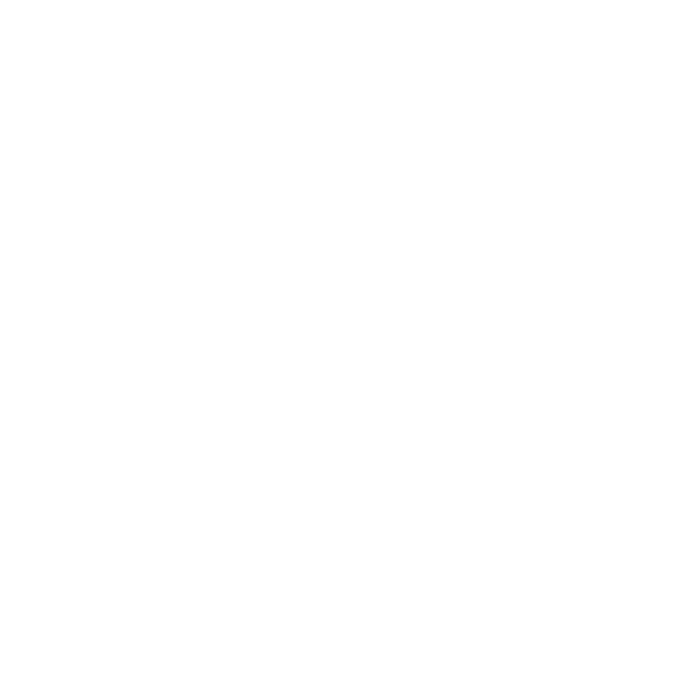 Outline icon of a fish with a cross section to resemble a fish bone on a black background.